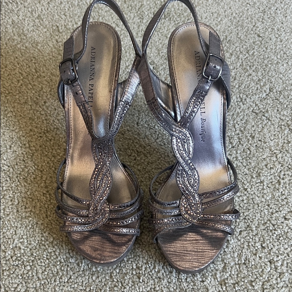 Adrianna Papell Metallic‎ Strappy Heels